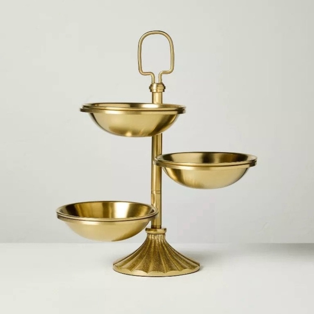 Brass Finish Tiered Snack Serving Bowls, Hearth & Hand Magnolia Target Fall 2025